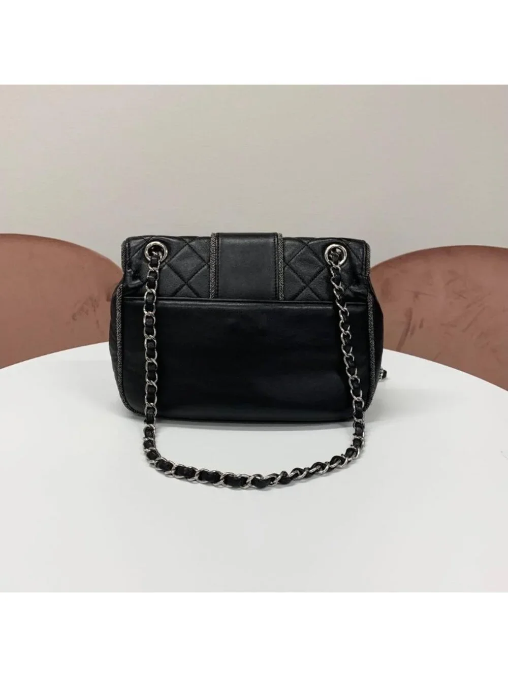 Chanel Quilted Lambskin Turnlock Shoulder Bag